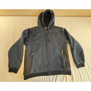 Blue Gear Sherpa Lined Hoodie Jacket Men’s XL Full Zip Quilted Pockets